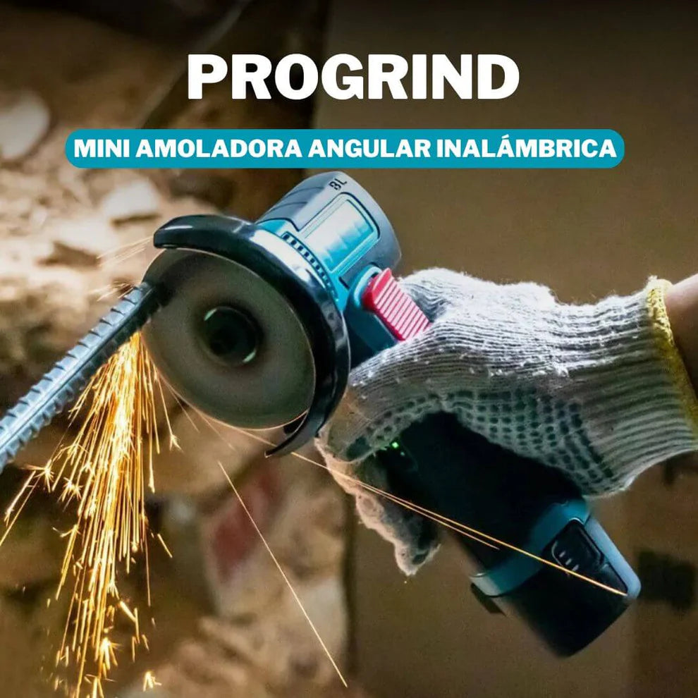 PROGRIND | MINI AMOLADORA ANGULAR INALAMBRICA