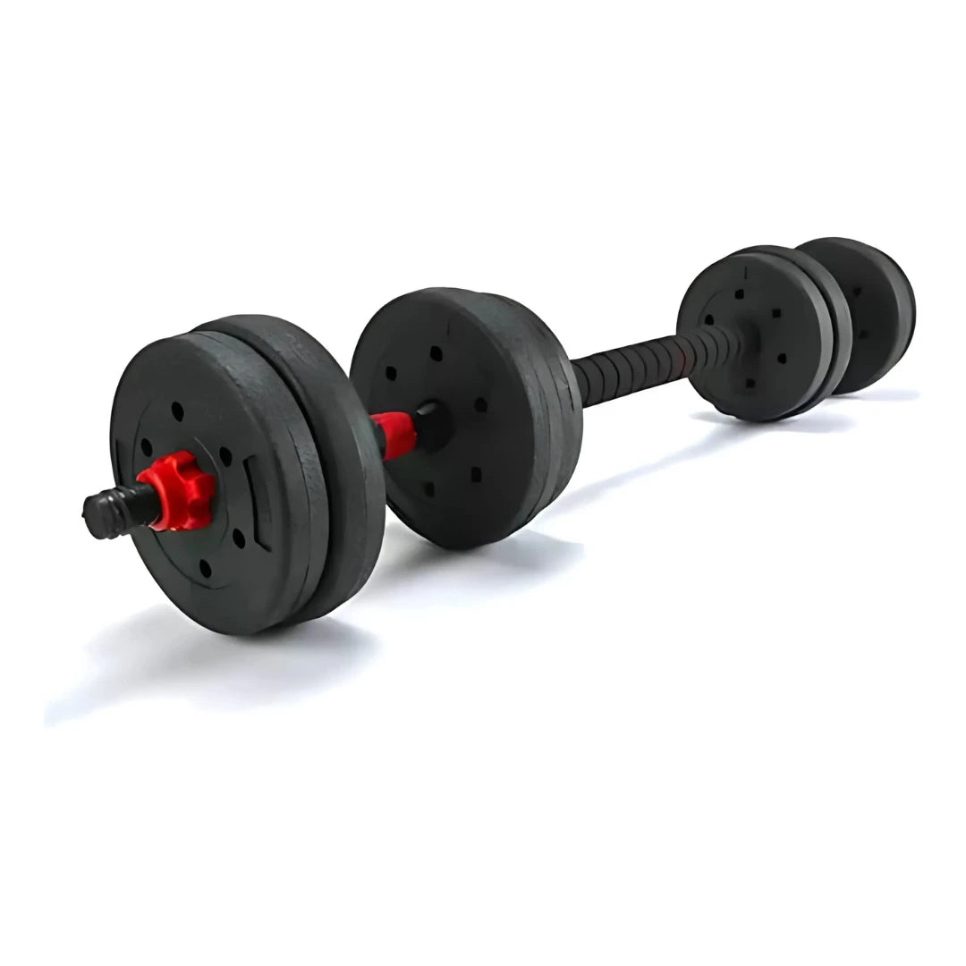 Kit de Mancuernas con Discos 20 kg y Barras Ajustables Fitness