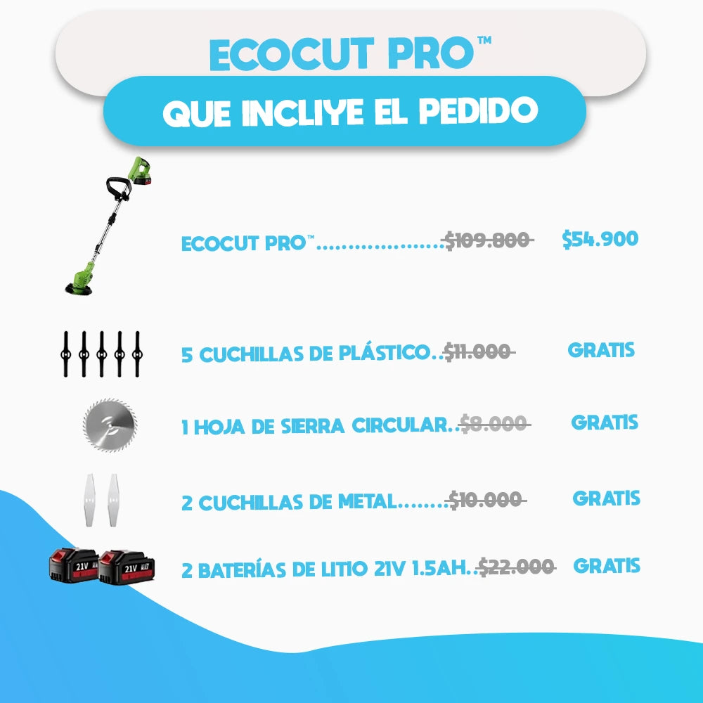 EcoCut Pro™ | GRATIS 2 BATERÍAS MÁS 11 ACCESORIOS