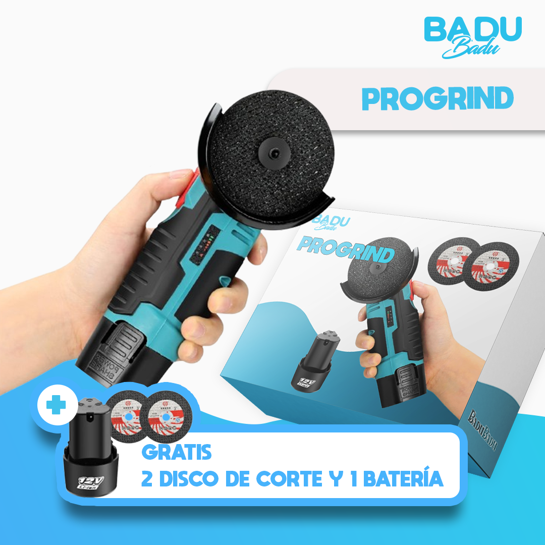 PROGRIND | MINI AMOLADORA ANGULAR INALAMBRICA