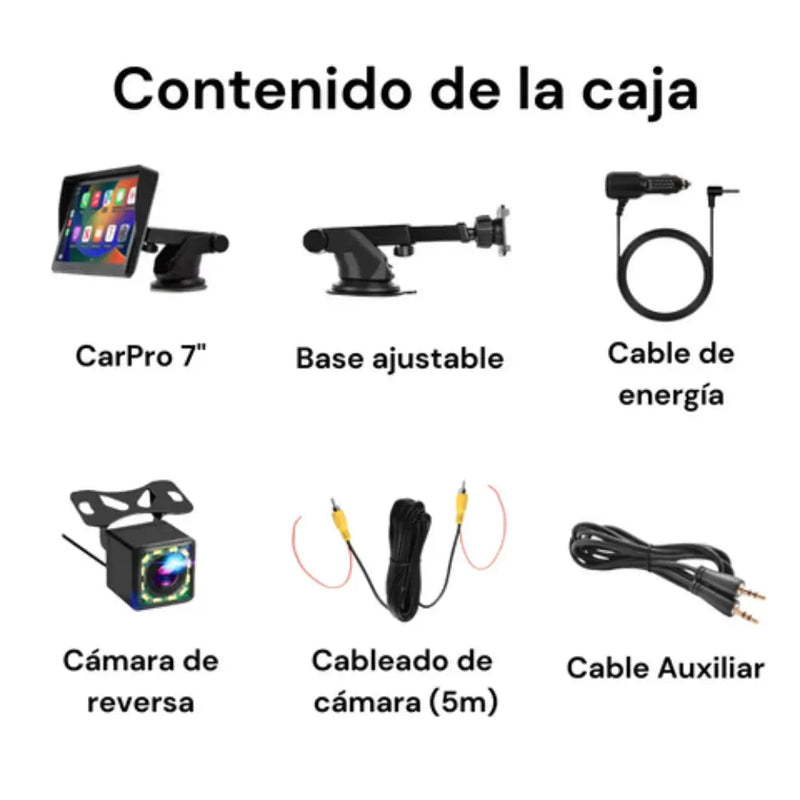 Pantalla Universal CarPlay Max + Cámara de Retroceso Gratis