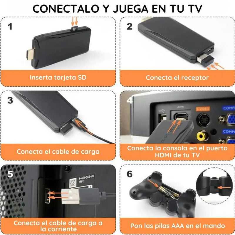 Super Consola Retro Stick 4k - Versión 2.0 [40.000 Juegos + 2 Mandos de Regalo]