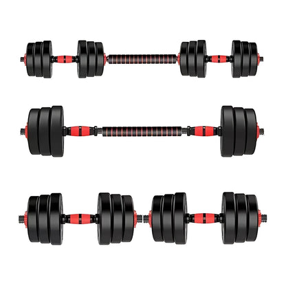 Kit de Mancuernas con Discos 20 kg y Barras Ajustables Fitness