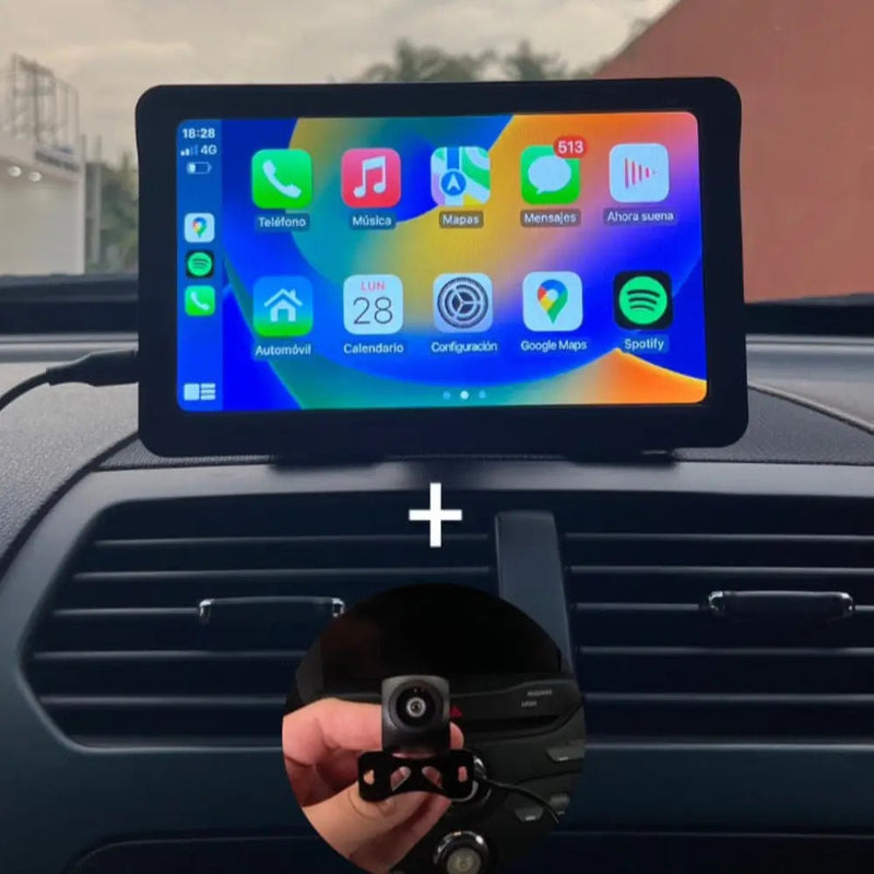 Pantalla Universal CarPlay Max + Cámara de Retroceso Gratis